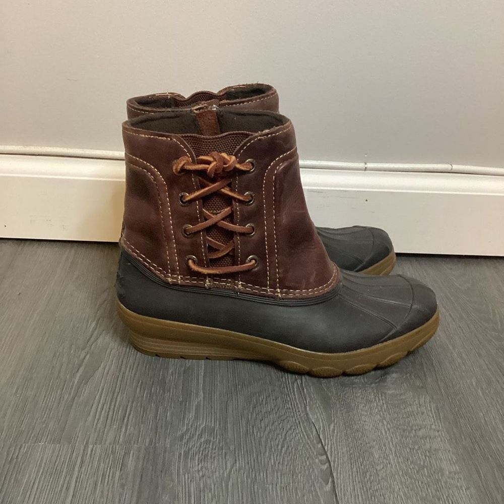 Sperry Top-Sider Saltwater Wedge Spray Duck Boot Size 5.5 Womens